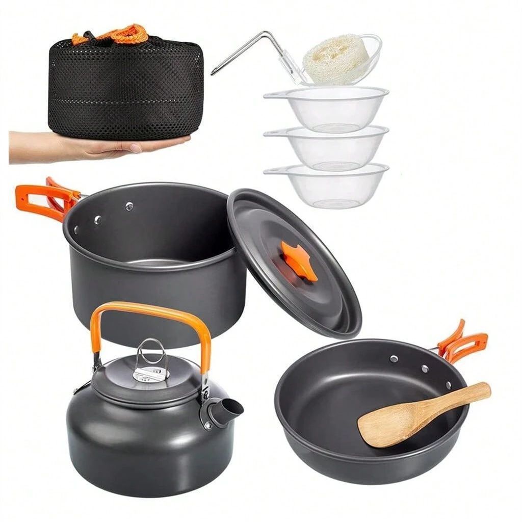 キャンプ調理器具セットアウトドアポット食器キット調理用水