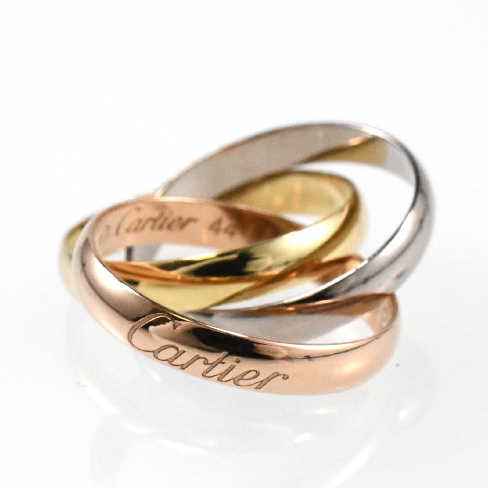 カルティエ トリニティリング SM K18 SIZE:44 スリーカラー