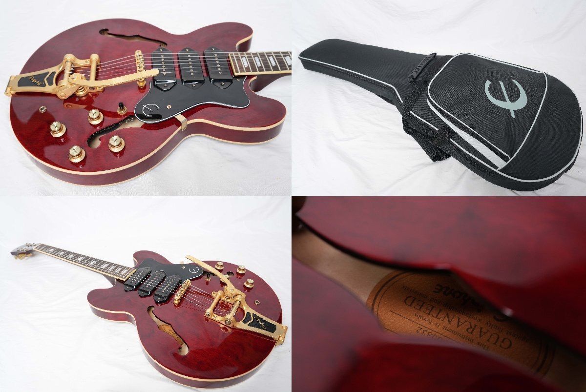 エピフォン リベエラ　P93 抜け殻 ☆Epiphone☆Riviera P93 WR セミアコ P-90×3 Bigsby搭載 2013