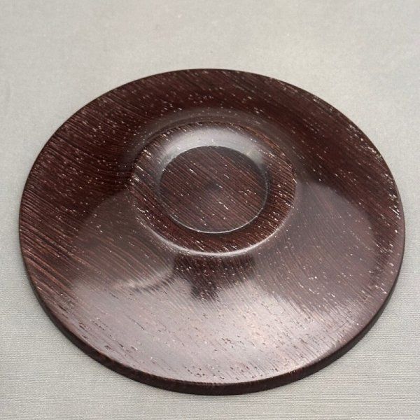 中国 唐木紫檀製 茶托 小皿 五客 V R6622E 紫檀木茶托 唐木 5枚セット