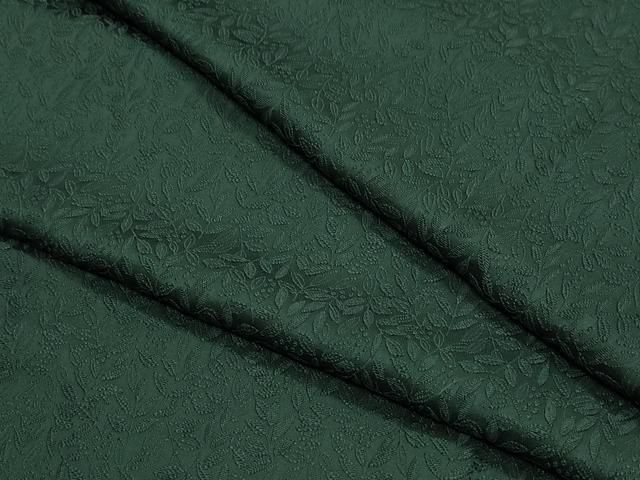 平和屋着物●上質な色無地 南天地紋 黒緑色 正絹 CAAZ1180vf