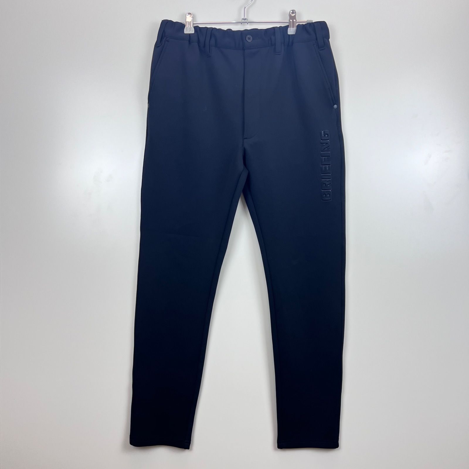 BRIEFING 3D LOGO SLIM JOGGER PANTS BRG213M36 S black GOLF ブリーフィング 立体 ロゴ ジョガーパンツ ブラック ゴルフ