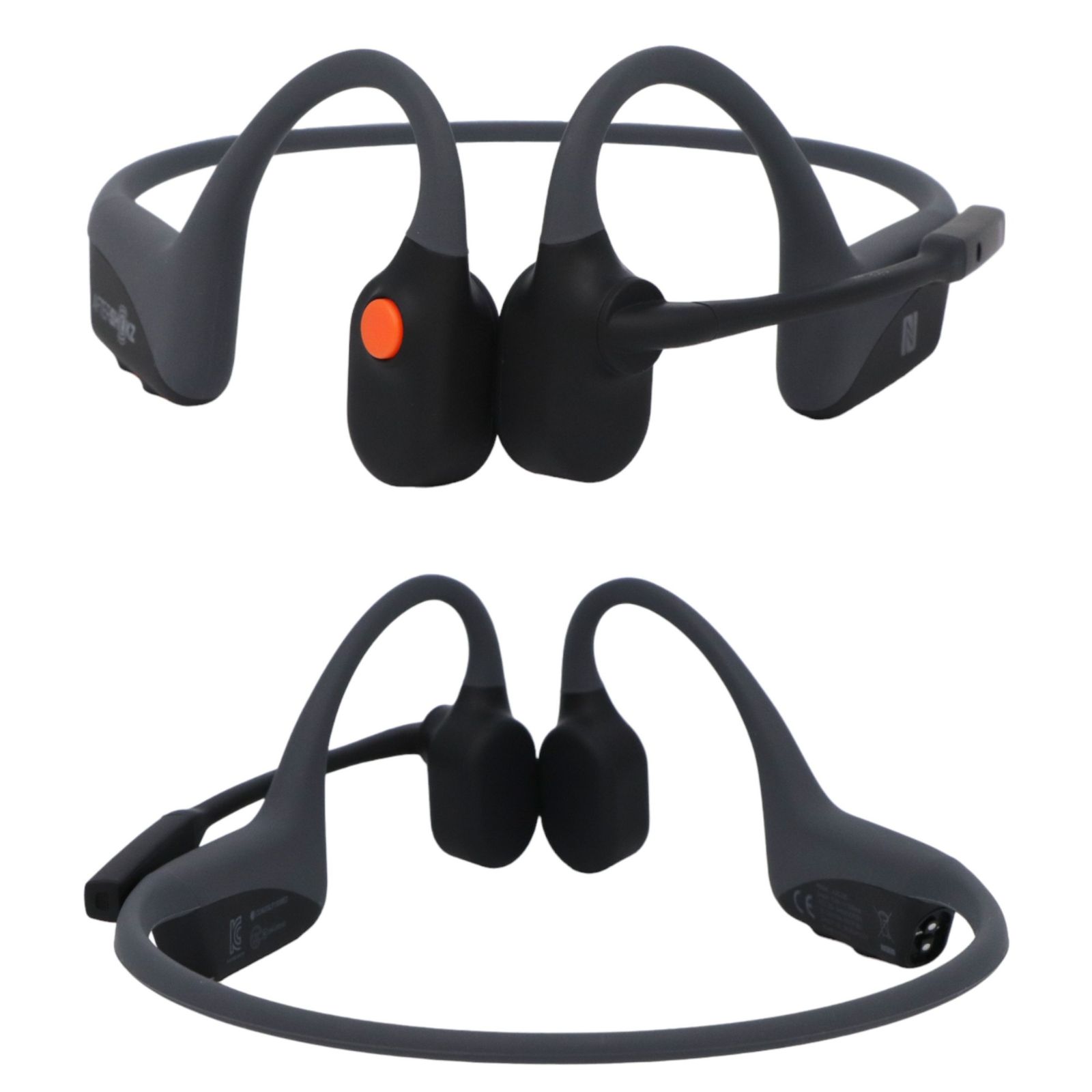 shokz AfterShokz OpenComm AFT-EP-000026 骨伝導ヘッドセット ノイズキャンセリングマイク スレートグレー  【非常に良い】 - メルカリ