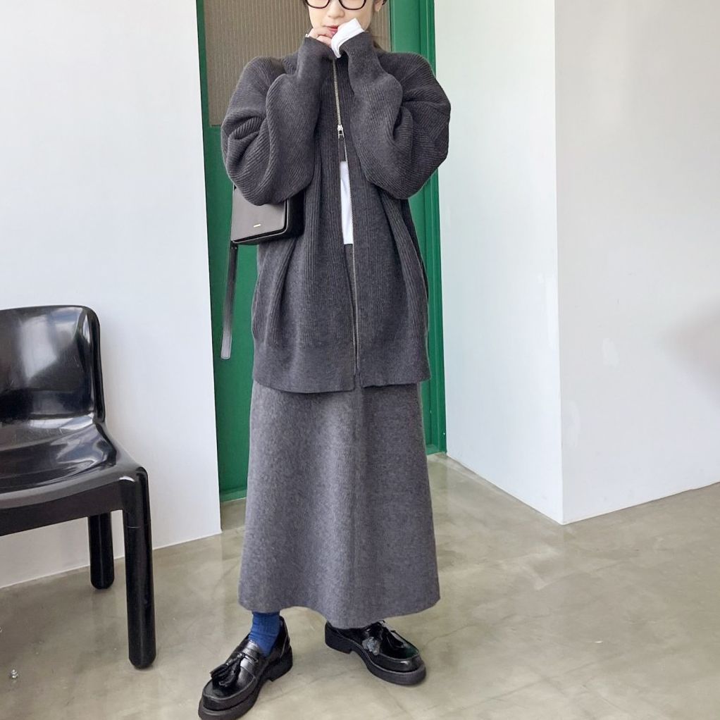 AP STUDIO (エーピーステュディオ) 23080586507030 new zip knit  