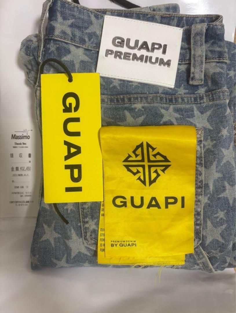 GUAPI PREMIUM 星柄刺繍デニムパンツ 34 GUAPI PREMIUM 星柄刺繍デニムパンツ 34 GUAPI PREMIUM 星柄刺繍