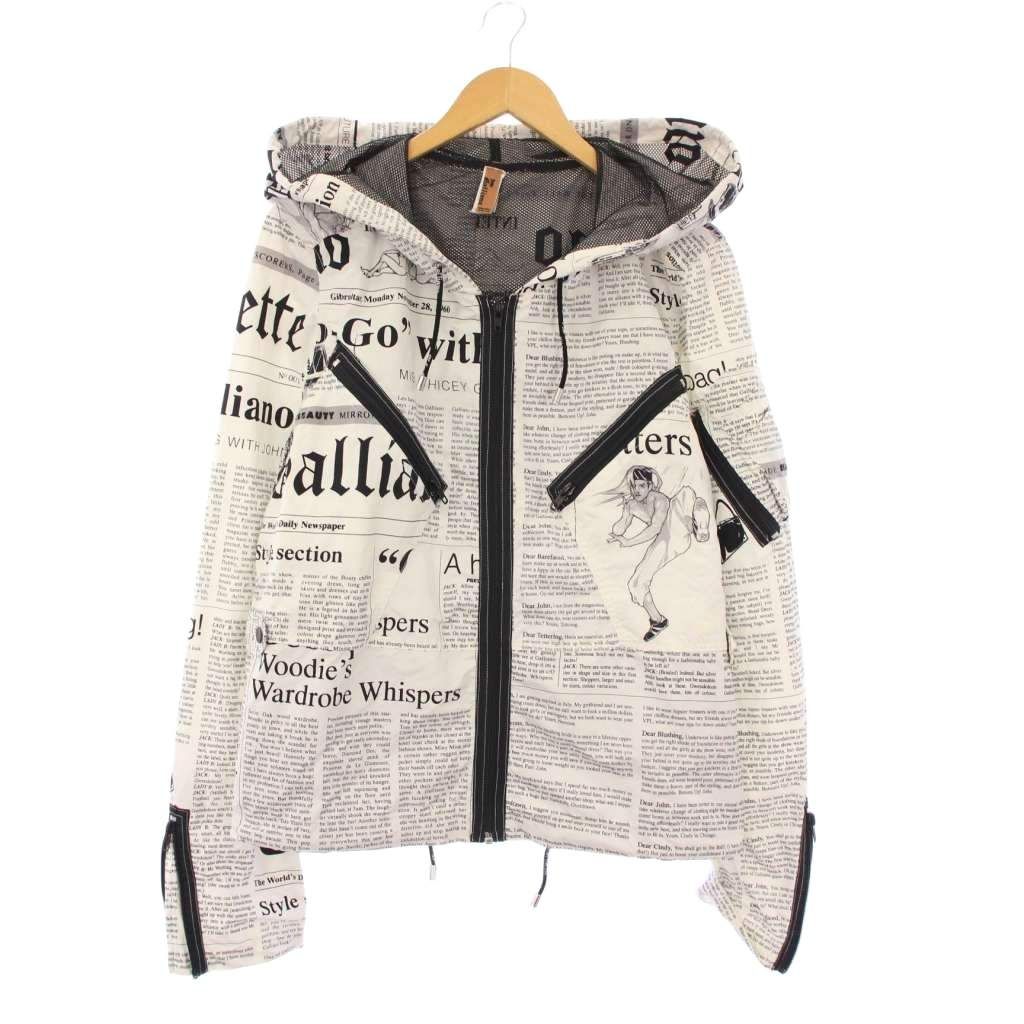 John Galliano 新聞プリントジャケット John Galliano Newspaper Print Jacket - Size 40 FR