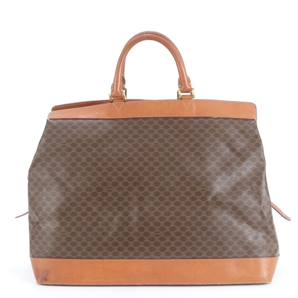 美品 セリーヌ マカダム ボストンバッグ 大容量 A4可 旅行 CELINE セリーヌ マカダム ボストンバッグ トラベルバッグ 旅行