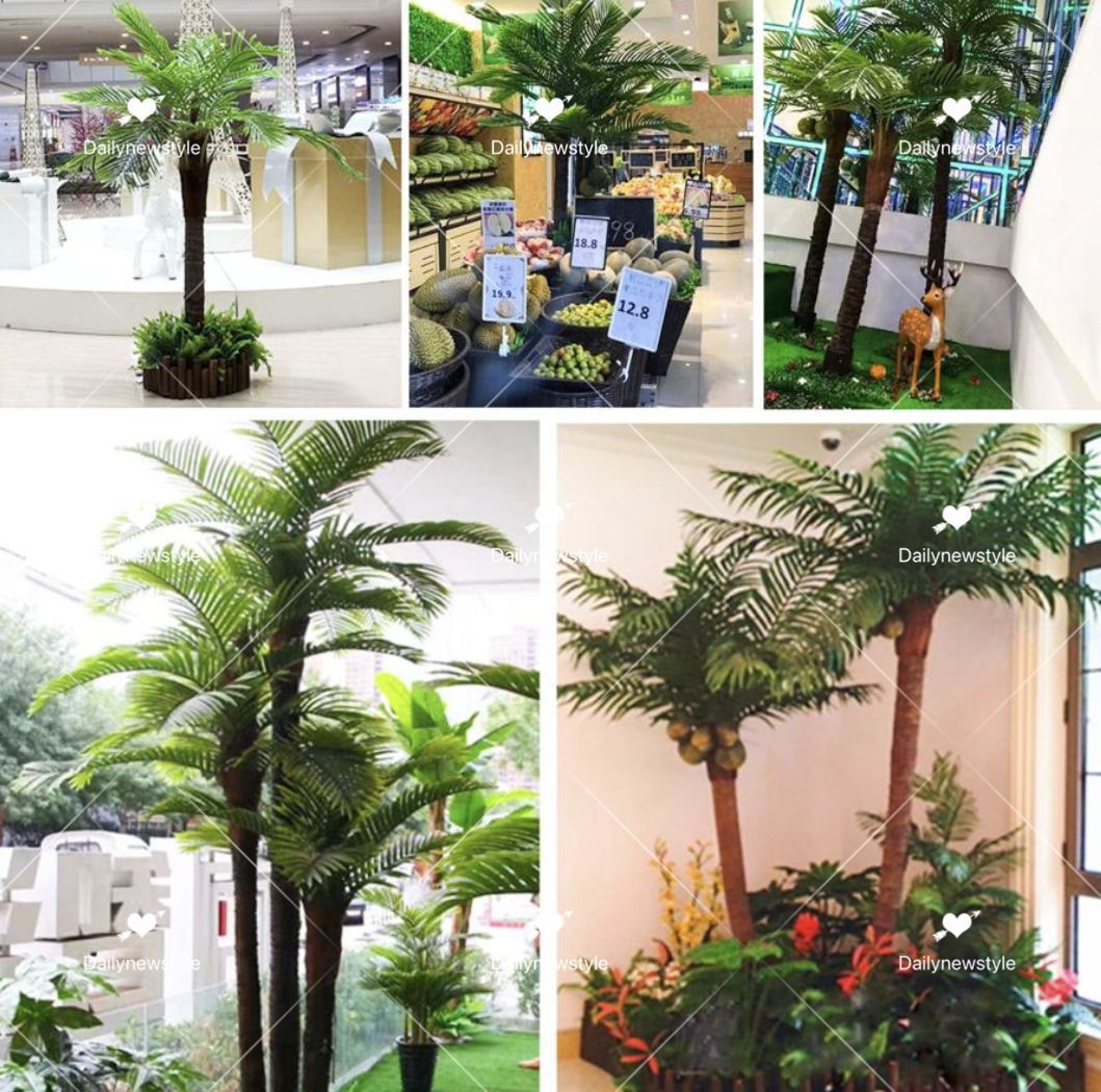 人工観葉植物 立派な幹を持つ熱帯ヤシ造花