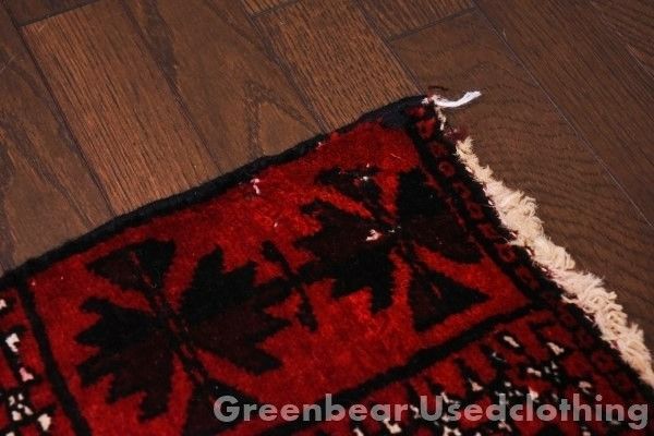 RAGR706 ビンテージトライバルラグ ウール絨毯 66cm×106cm 【公式通販】