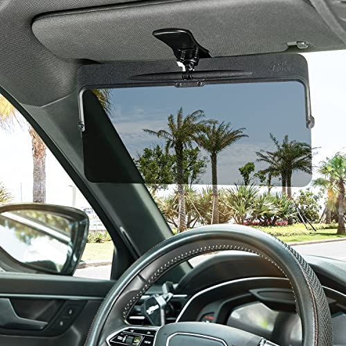 汎用型1個 JOYTUTUS 車 サンバイザー 偏光サンバイザー カーサンバイザー フロント 日よけ グレー 左右前後調整360回転 アンチグレアカーサンバイザ 紫外線 反射光 眩しさ避け 日射し 照り返し