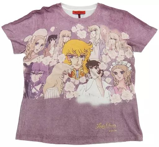 衣類　集合 レディ オスカル プリントTシャツ マルチカラー Lサイズ 「ベルサイユのばら×MAX＆Co.」 中古】衣類 集合 レディ オスカル プリントTシャツ マルチカラー