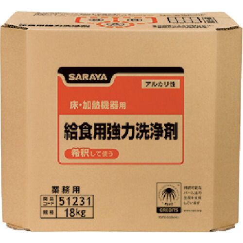 サラヤ 給食用強力洗浄剤１８ｋｇ八角ＢＩＢ