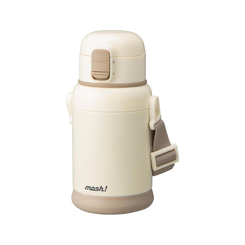 【新着商品】mosh！（モッシュ） 水筒 子供用 2way 直飲み コップ飲み 軽量 真空断熱 保温 保冷 ラッテキッズボトル 600ml ミルク ドウシシャ