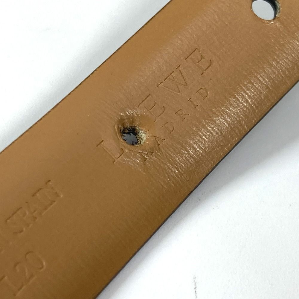 LOEWE ブラックレザーベルト LOEWE ブラックレザー ベルト ゴールドバックル - メルカリ