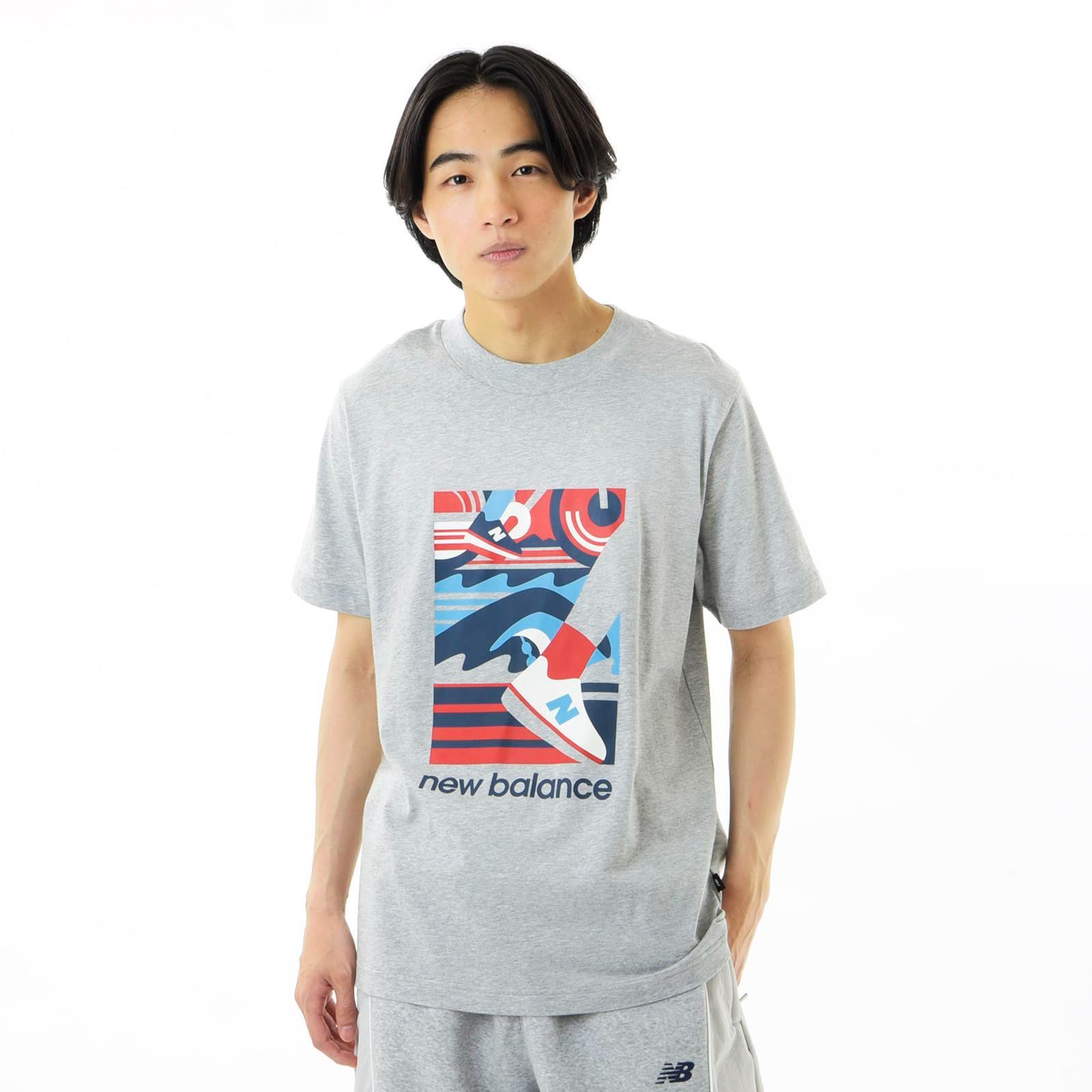 [ニューバランス] メンズ 半袖Tシャツ ショートスリーブTシャツ (MT41591 MT41593 MT41594 MT41595) グラフィック Graphic