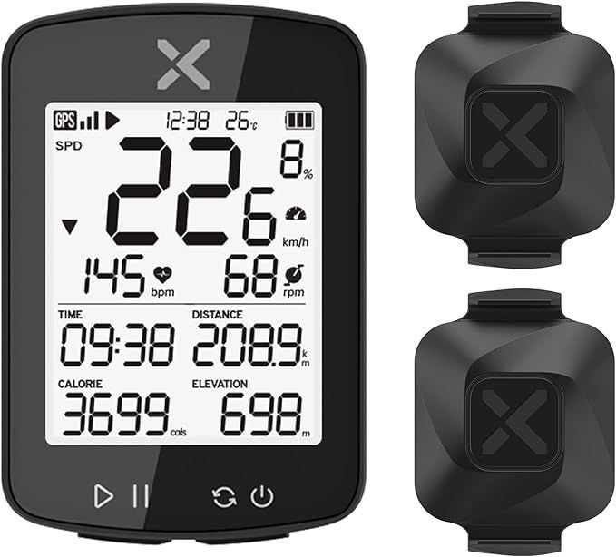 XOSS GPS サイクルコンピュータ セット サイコン GPS 無線 スピード ケイデンスセンサー ワイヤレス Bluetooth ANT+対応 -  メルカリ