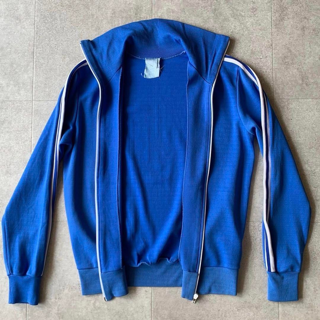 80s アディダス トラックジャケット ヨーロッパ製 青 ジャージ ビンテージ