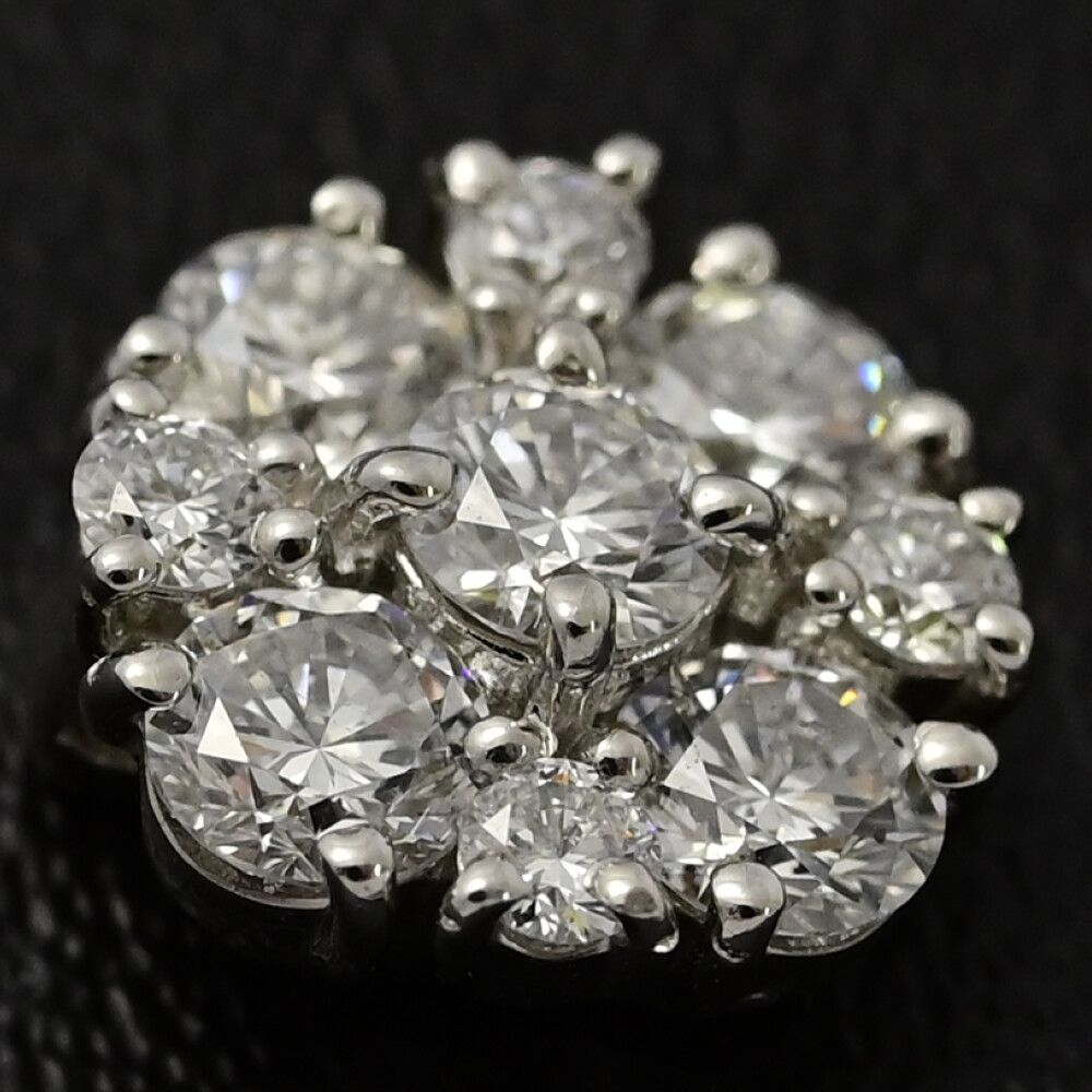 0.46ct Ponte Vecchio ポンテヴェキオ 9P･ダイヤモンドネックレス･ペンダント Pt999 995 1000-1.6g プラチナ 翌日配送可 ♀ S レディース 592155 SIROKUMA-CORPORATION_COM