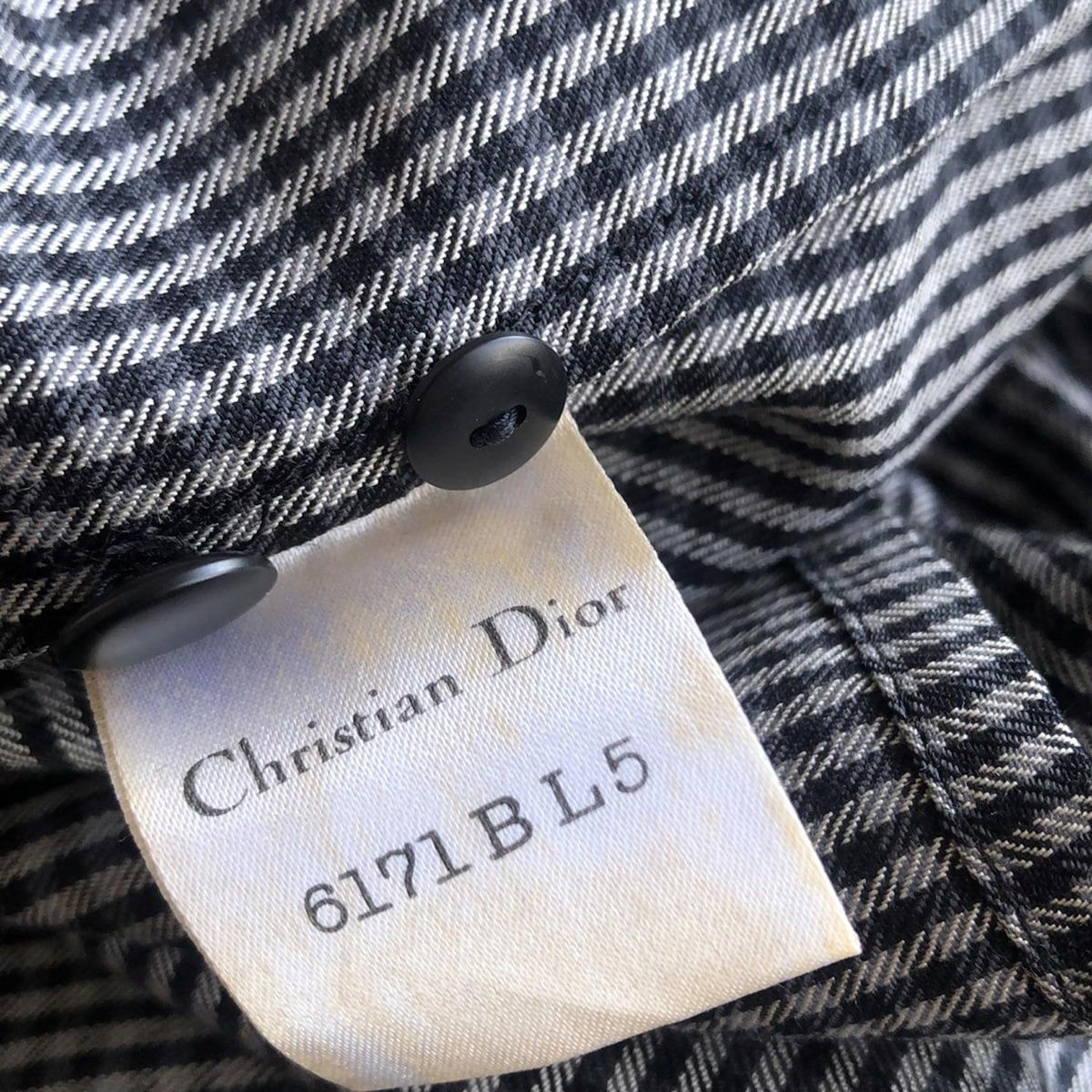 #anc クリスチャンディオール ChristianDior プレタポルテ PRET A PORTER シャツブラウス M グレー系 シルク ボーダー レディース [933873] anc クリスチャンディオール ChristianDior プレタポルテ PRET A