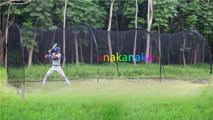 22フィート ポータブル打撃ケージ 野球 ソフトボール用 — 屋外打撃練習ネット ゴルフ練習ネット兼用