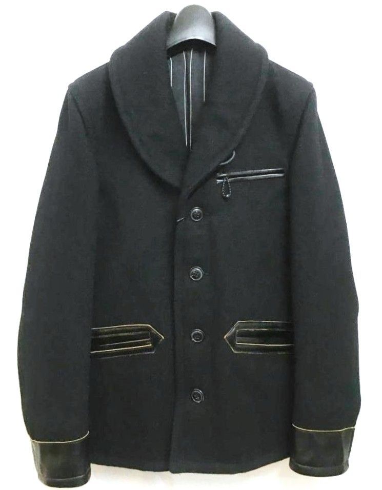 ワコマリア メルトンカーコート サイズS WACKO MARIA ワコマリア 15AW LEATHER CAR COAT ラムレザー カー