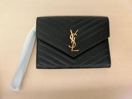 SAINT LAURENT】 新品・未使用 モノグラムキルティングクラッチバッグ