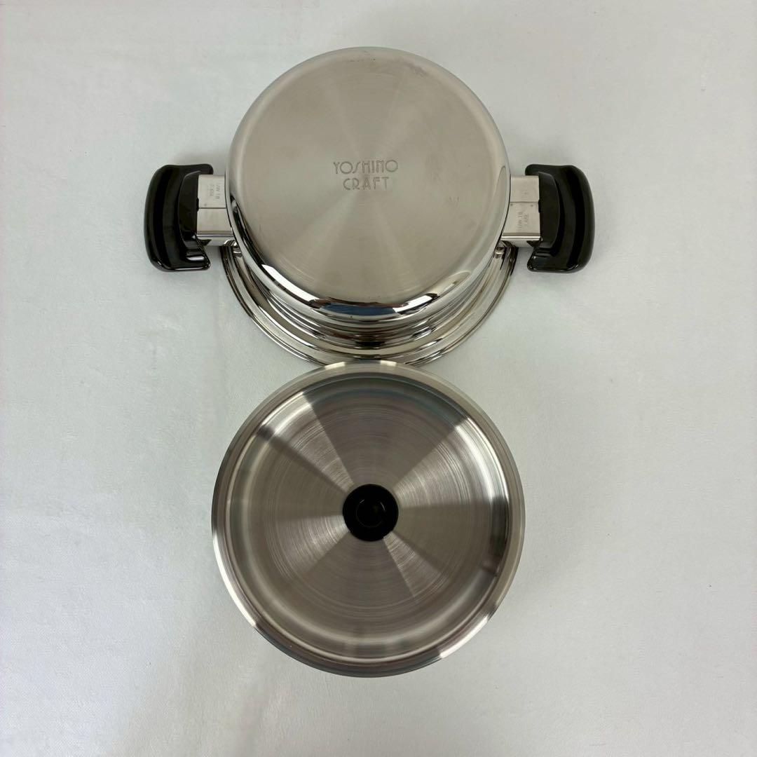 【未使用】ヨシノクラフト 両手鍋 EW-20 2個セット 20cm 未使用ヨシノクラフト IH対応20㎝両手鍋EW-20レシピブック付き