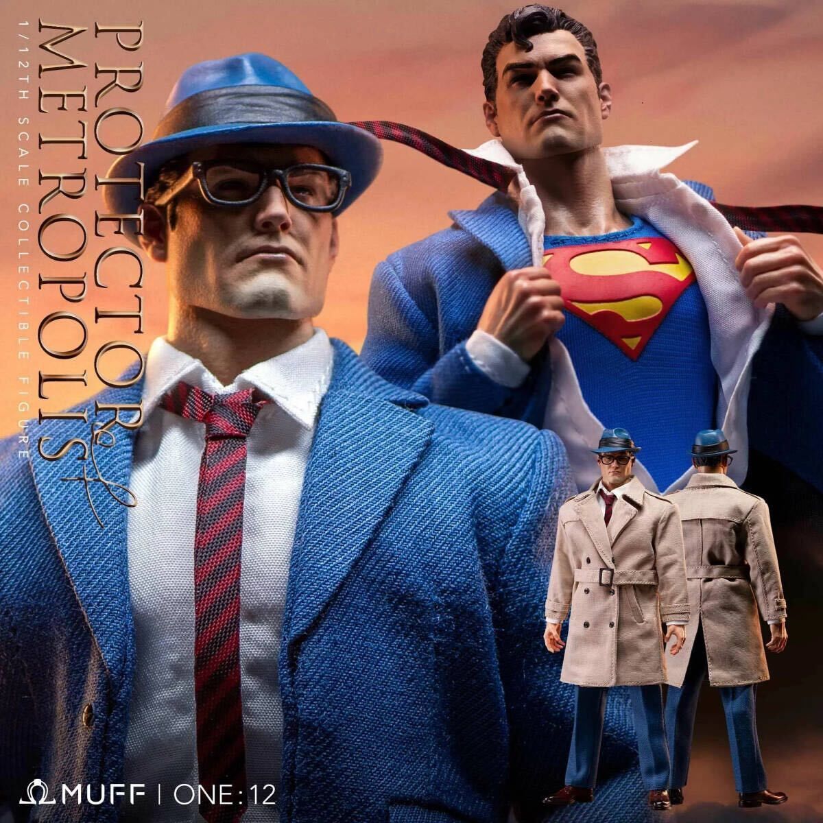 Muff toys 1/12 記者 クラーク 未開封新品 Protector of Metropolis messenger of justice call of action