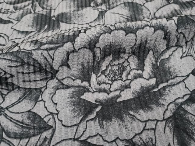 平和屋本店□極上 キモノデザイナー 斉藤上太郎 小紋 草花文 逸品 未