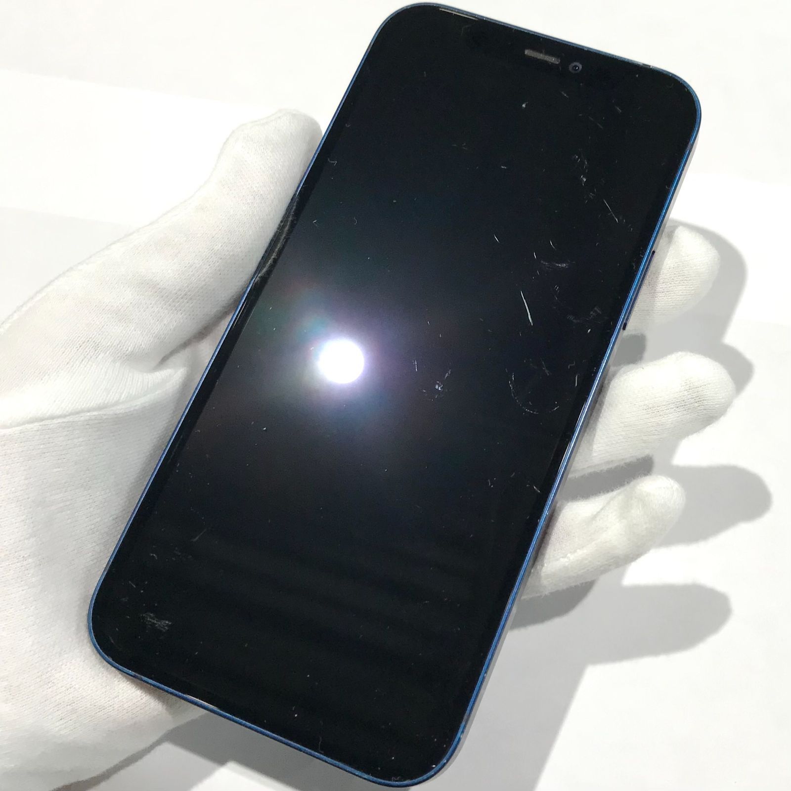 ▽【Dランク/ジャンク品】国内版SIMフリー iPhone12 64GB ブルー 