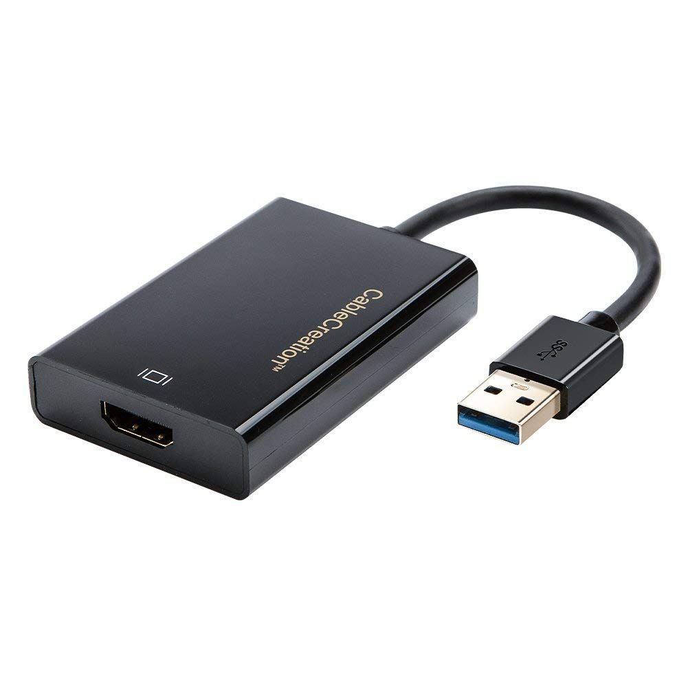 3.0 USB HDMI アダプタ hdmi変換アダプタCableCreation DisplayLinkチップセット 条件付き2560x1440対応 usb Windows|Mac対応 ブラック
