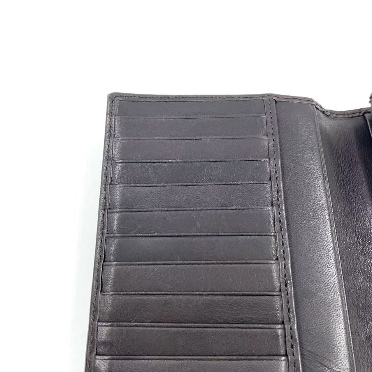 BALLY TALIRO ストライプ 長財布 二つ折り レザー ブラック 財布