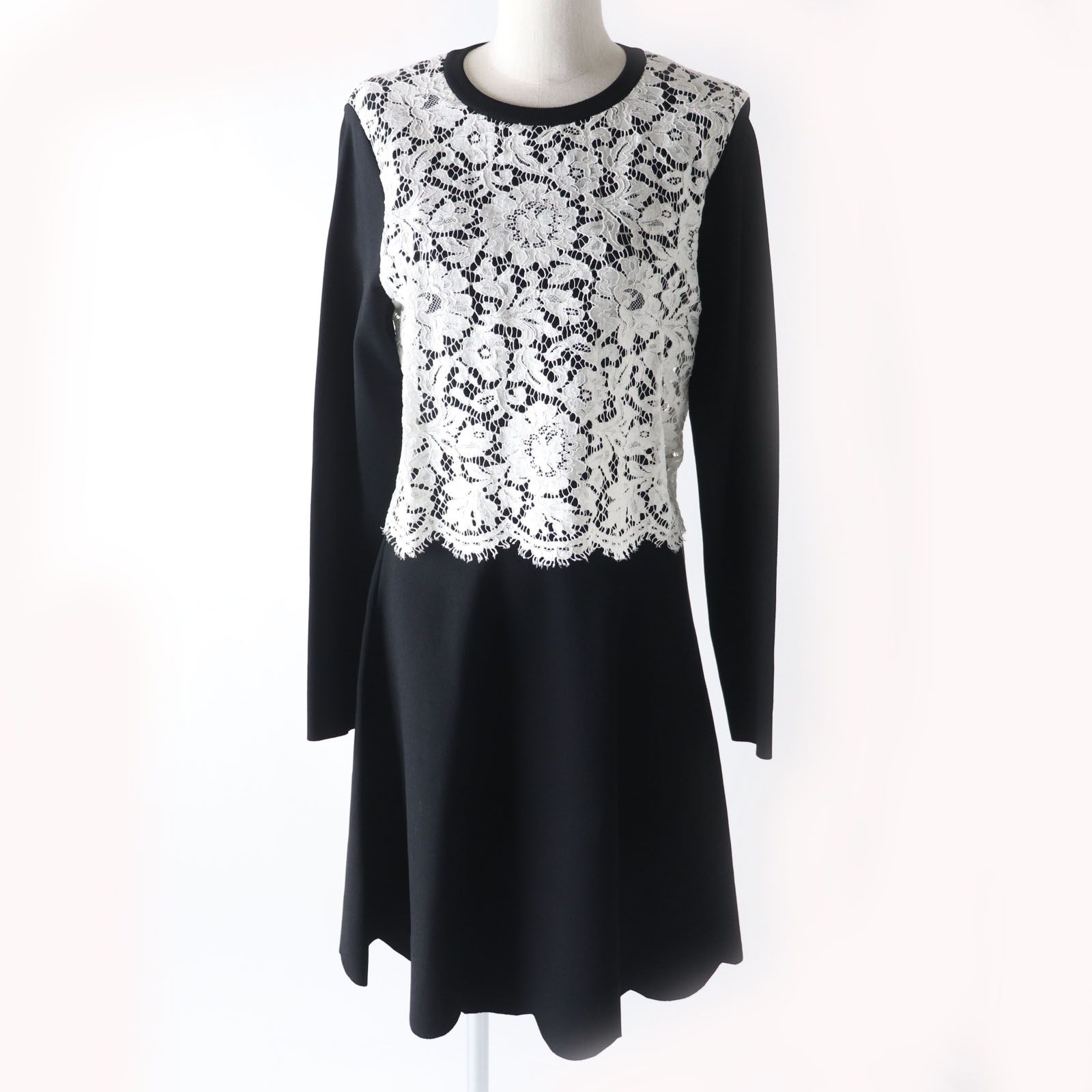 極美品 VALENTINO ヴァレンティノ QB0KD0844CB カットワークレース使い 
