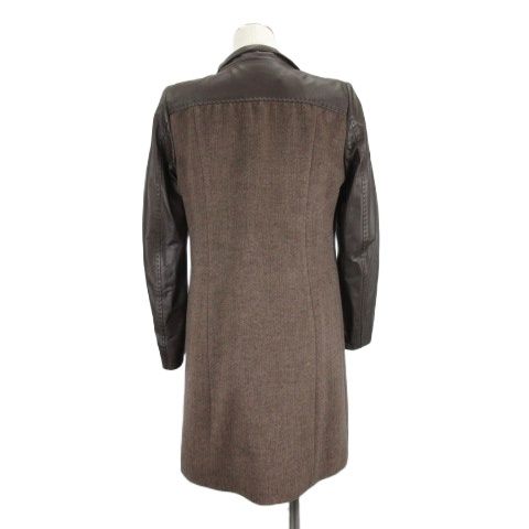 スエドモド SUED MOD レザー 切替 コート ブラウン 250926E