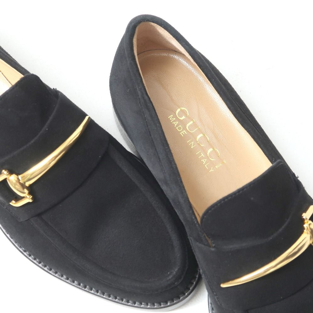 □美品□GUCCI グッチ ローファー サイズ4 1/2 B ホースビット