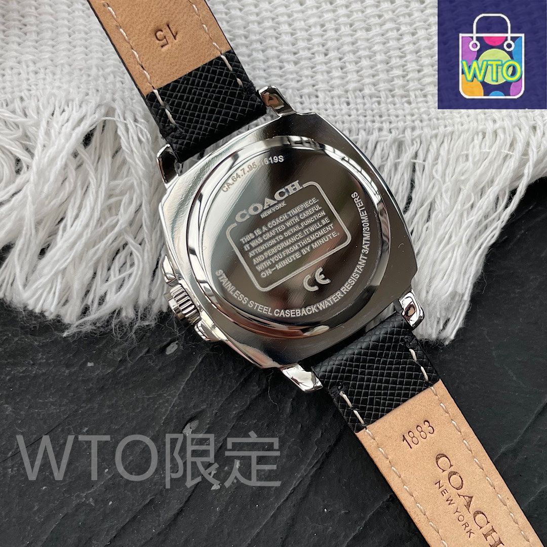 Coach コーチ レザー クリスタル ダイヤル スター 腕時計 36mm COACH コーチ レディース腕時計 36mm｜スワロフスキークリスタル