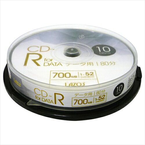 クーポン配布中-スーパー 対象 400枚セット 10枚X40個 Lazos データ用CD-R L-CD10PX40