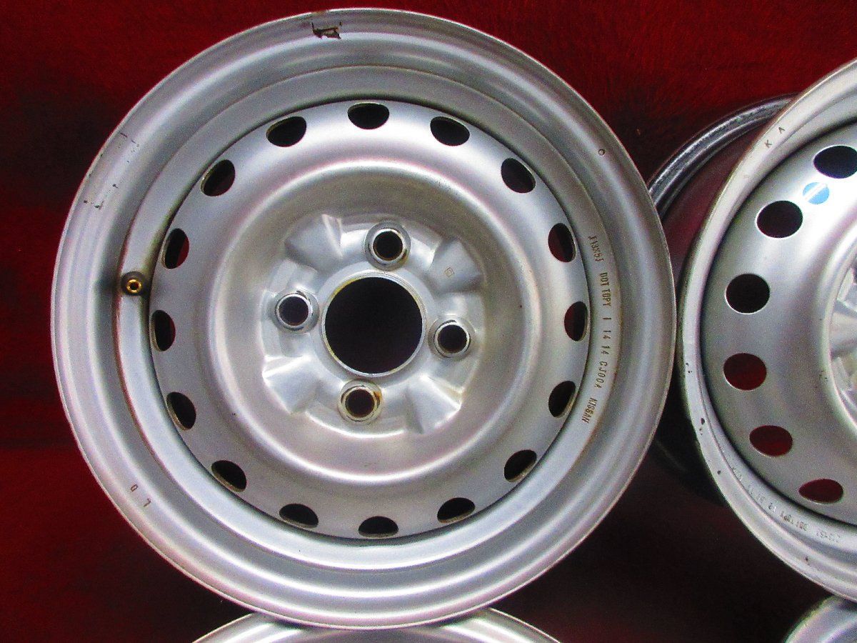スチール ホイール 4本 日産 ADバン NV150 Y12 純正 13×5J 4穴100 40 ハブ径 60 AD エキスパート ADワゴン NV150 AD◆51953H