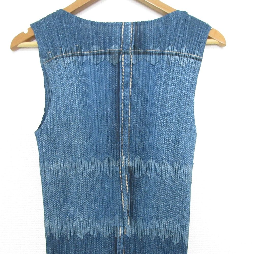 PLEATS PLEASE ノースリーブ ライトブルー サイズ3 PLEATS PLEASE
