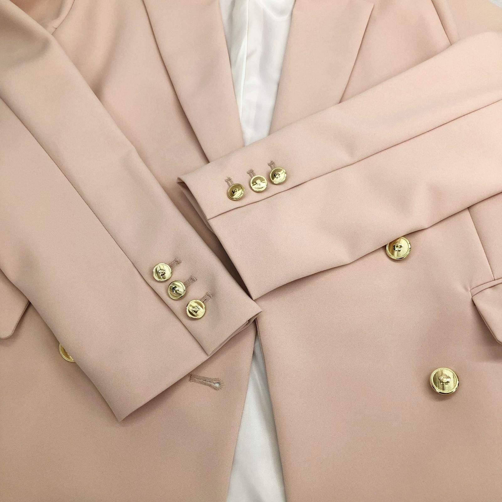 美品 MARY QUANT マリークワント メタル デイジー ボタン ダブル 