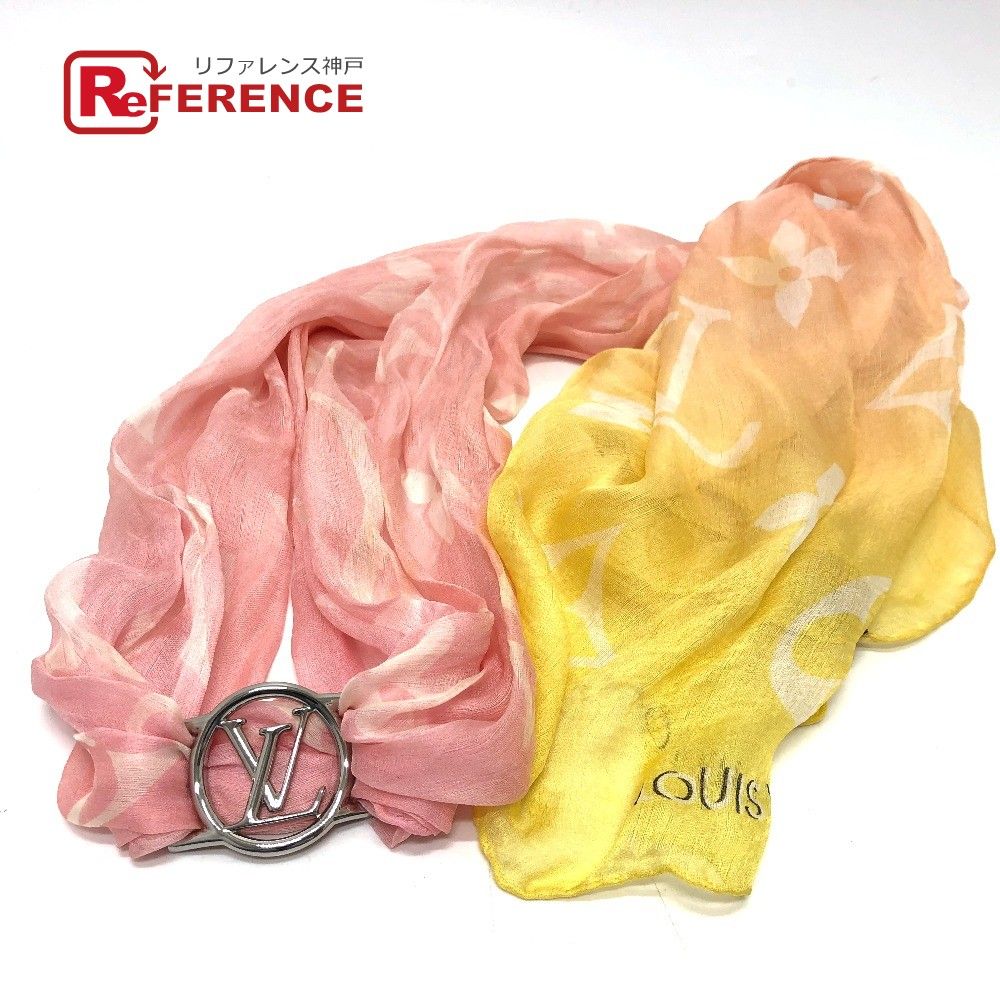 ルイヴィトンLOUIS VUITTON スカーフシルク100% 黄色