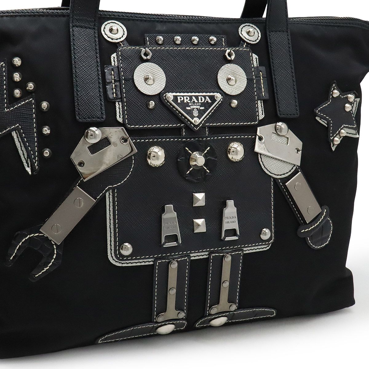 PRADA プラダ ロボット トライアングルロゴ ハンドバッグ 2WAY