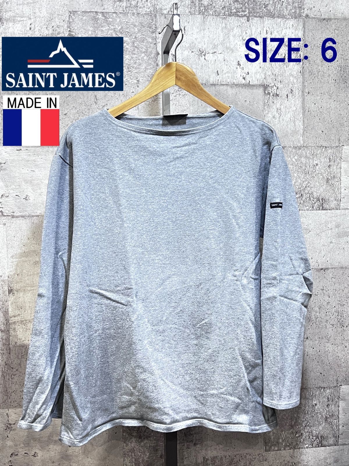 SAINT JAMES セントジェームス バスクシャツ ウエッソン T6 グレー SAINT JAMES（セントジェームス）OUESSANT（ウエッソン）