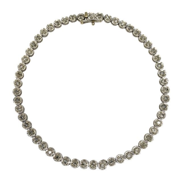 ブレスレット テニスブレスレット K18WG 750 18金 1.00ct