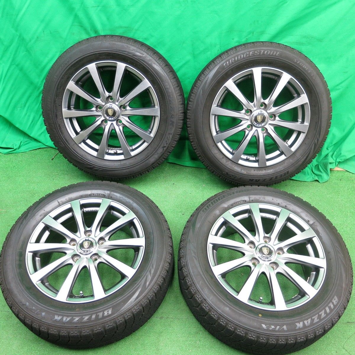*送料無料* バリ溝！キレイ！8.5分スタッドレス 205/60R16 ブリヂストン ブリザック VRX MANARAY SPORT マナレイスポーツ PCD114.3/5H4042210ナス