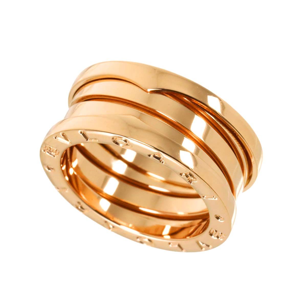 ブルガリ BVLGARI ビーゼロワン 3バンド #52 リング K18 PG