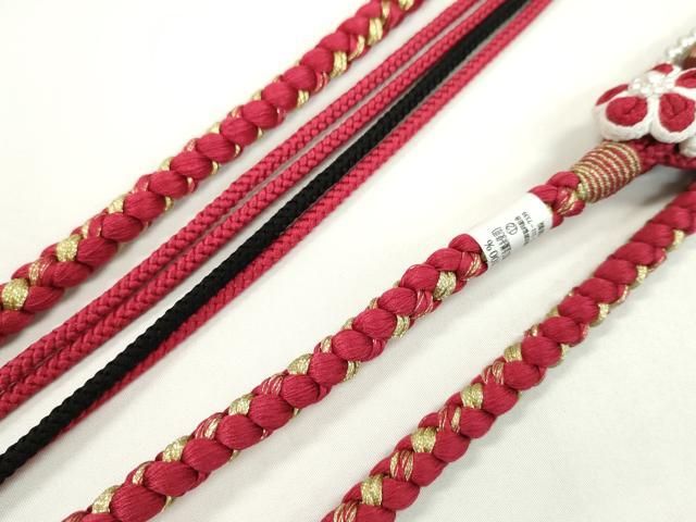 平和屋着物○和装小物 振袖用帯締め つまみ細工 飾り玉 パール 花 本