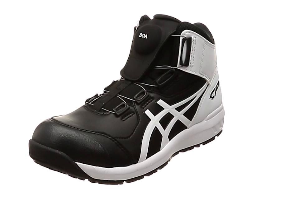 2営業日で発送 ASICS アシックス アシックス ウィンジョブCP304 BOA ブラック×ホワイト 24.5cm