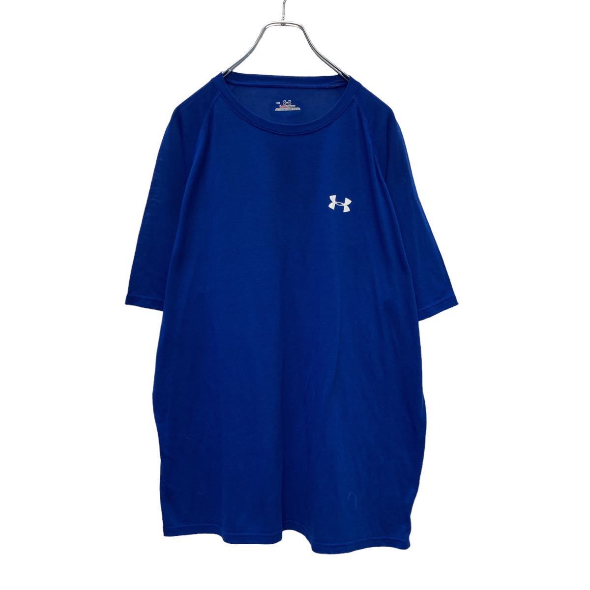 UNDER ARMOUR 半袖 ロゴ Tシャツ L ブルー ホワイト アンダーアーマー