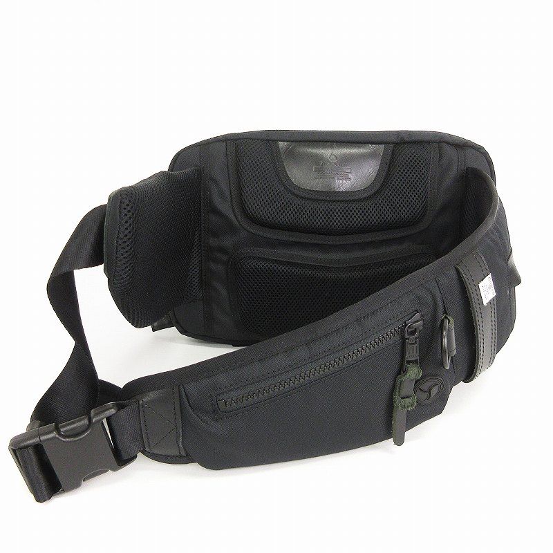 中古 美品 アッソブ ボディバッグ ウエストバッグ BAG 黒 アッソブ AS2OV ボディバッグ ウエストバッグ CORDURA DOBBY